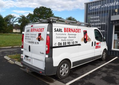 Marquage véhicule pour la SARL BERNADET