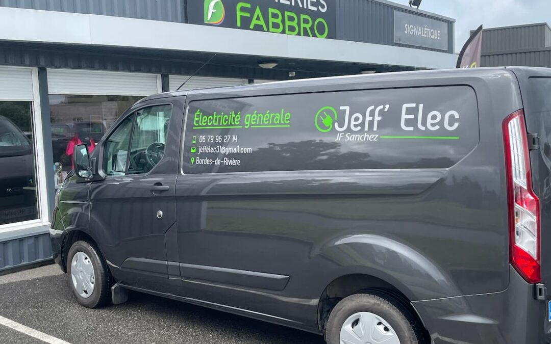 Marquage véhicule pour Jeff&rsquo; Elec