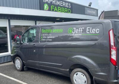 Marquage véhicule pour Jeff&rsquo; Elec