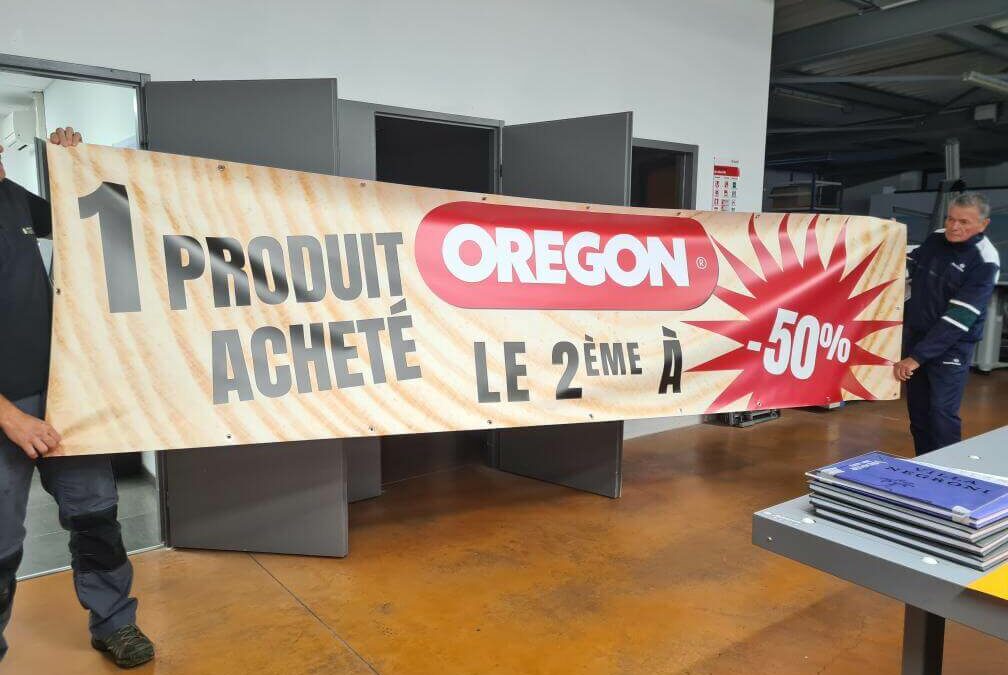 Banderole publicitaire pour Oregon