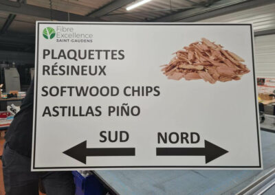 Panneau publicitaire pour Fibre excellence – Saint Gaudens