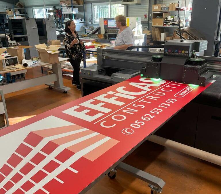 Panneau publicitaire pour Efficass Construction